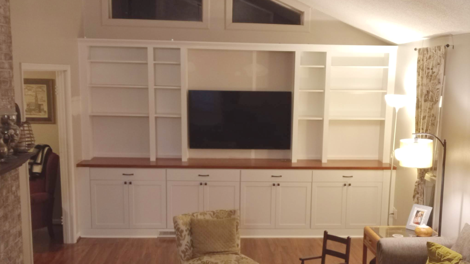 Bookcases & Cabinets: BILLY Cases w Standard Cabinets and TV