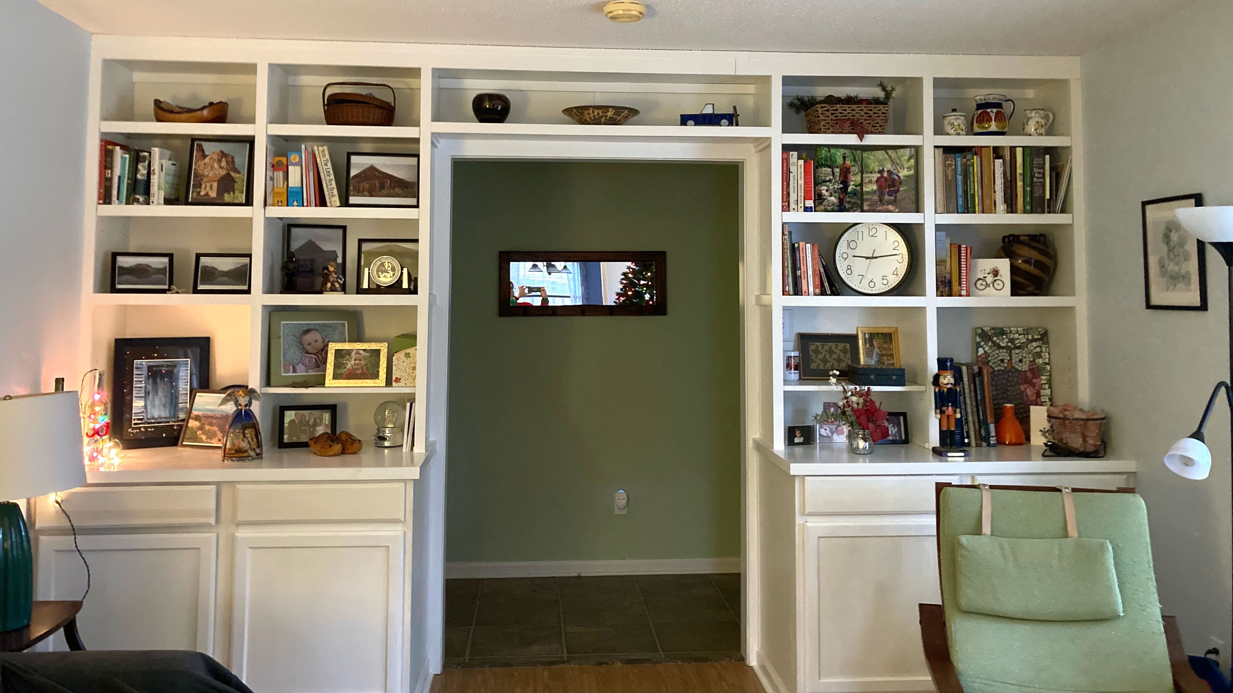 Bookcases & Cabinets: Custom Cases w Standard Base Cabinets