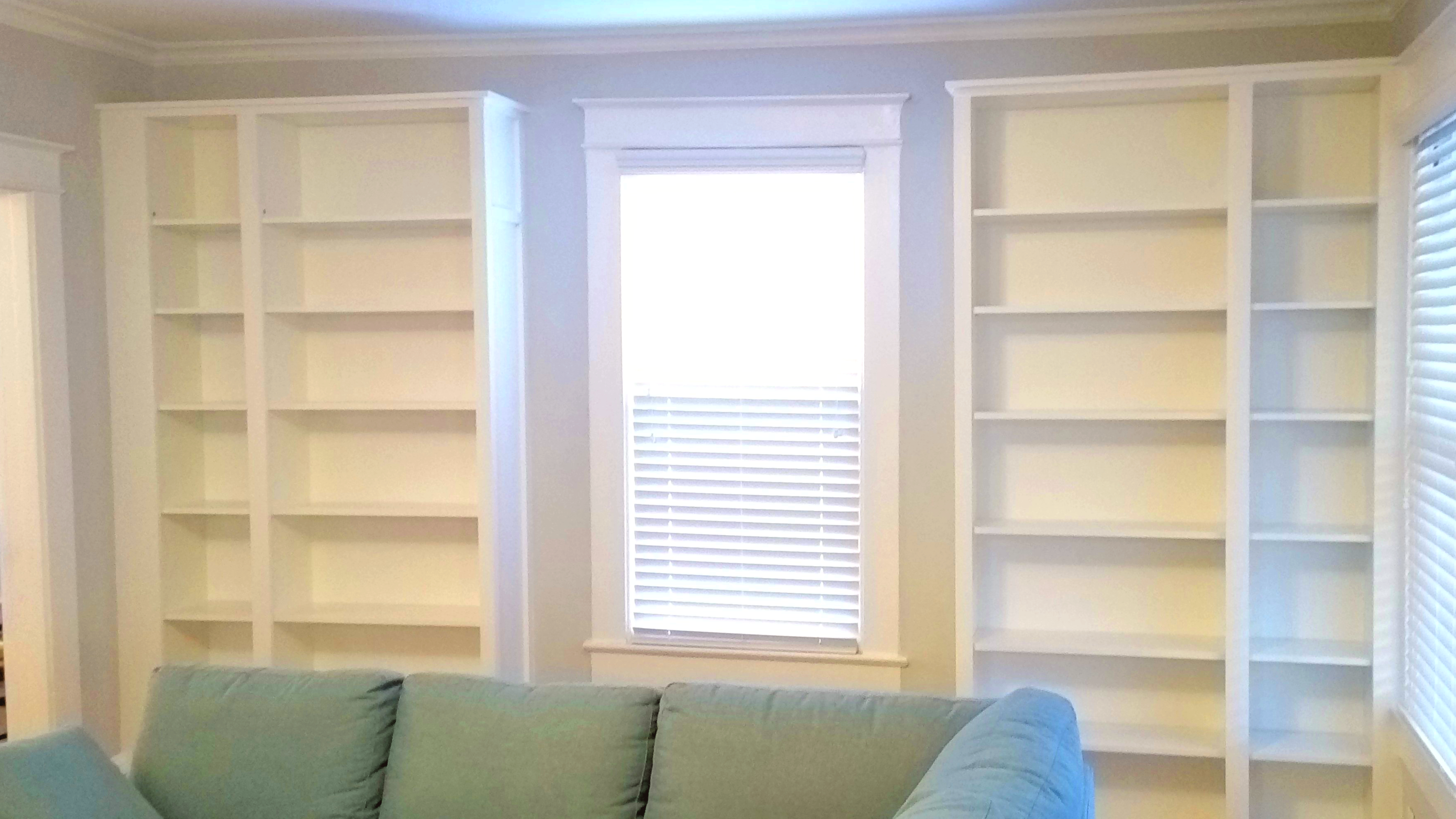 Bookcases & Cabinets: Double BILLY on Either Side of Window-2