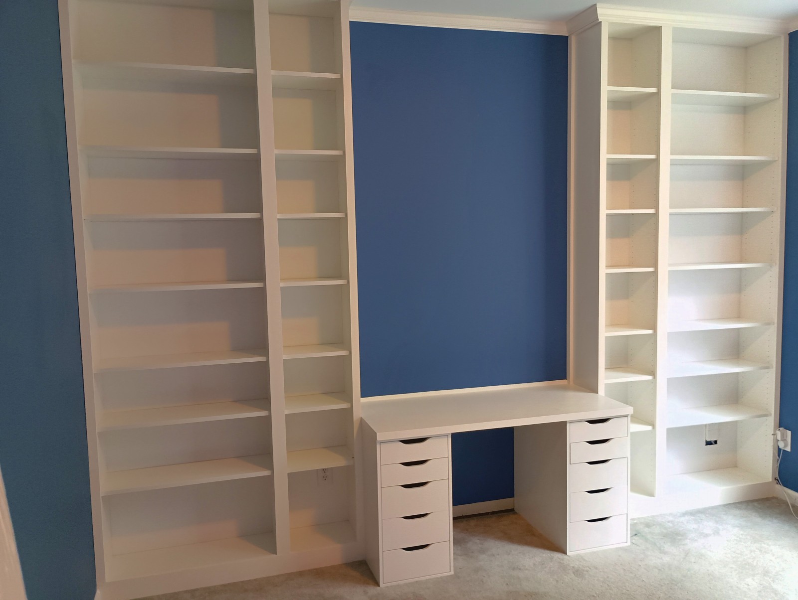 IKEA Billy Bookcases w ALEX Desk